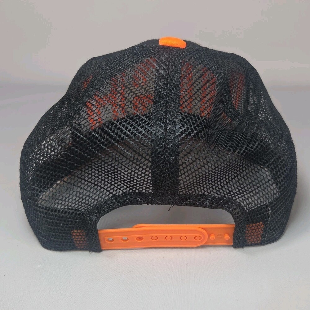 HIGH -Black Orange Original Snapback Hat Men's Adjustable Flat BILL ADJ - Picture 3 of 6